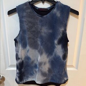 Love For Humanity Couture tie dye fish net style top goth whimsigoth